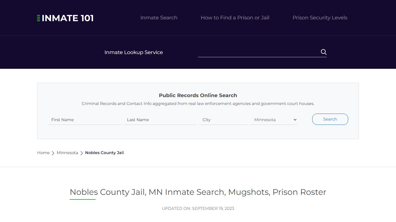 Nobles County Jail, MN Inmate Search, Mugshots, Prison Roster